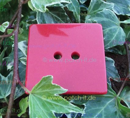 Knopf quadratisch 35mm - rot