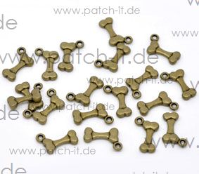 Charms "Knochen" altmessing
