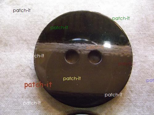 Knopf mit Farbverlauf - braun-schwarz