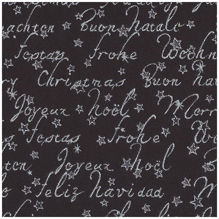 Nordic Christmas - Christmas Lyrics black with silver
