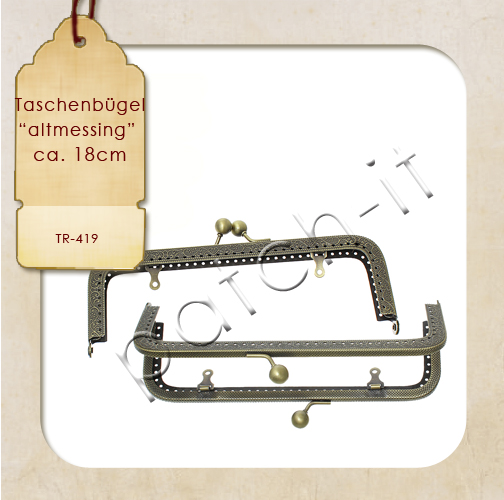 Taschenbügel altmessing - 18,0cm - TR-419
