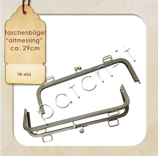 Taschenbügel altmessing - 29cm - TR-433