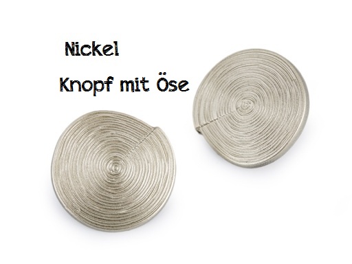 Knopf mit Struktur - nickel