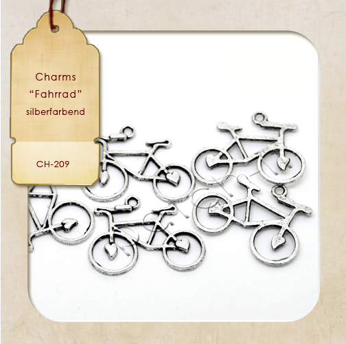 Charms "Fahrrad" silberfarbig