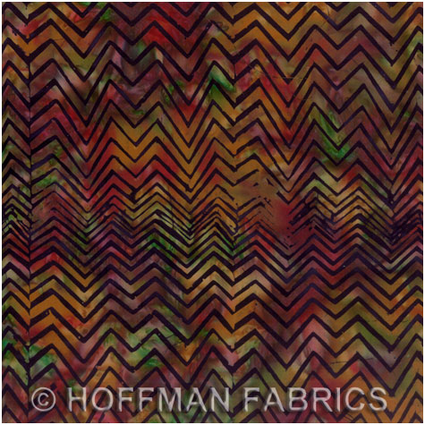 Hoffman Bali Handpaints - Chevron - red-green