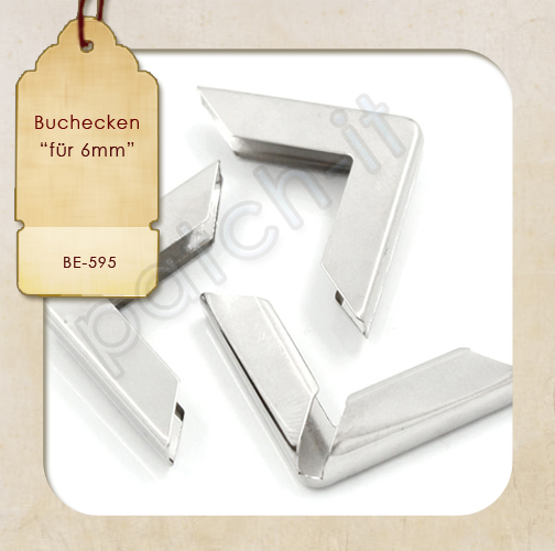 Buchecken - Metallecken - silber