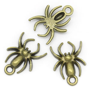 Charms "Spinne" altmessing