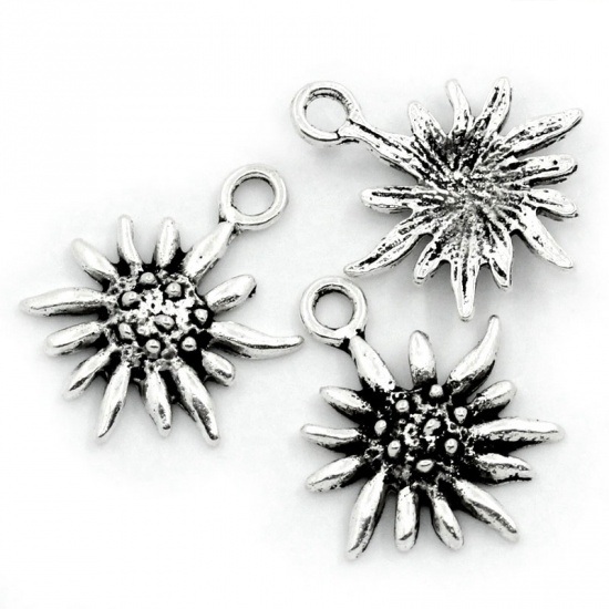 Charms "Edelweiss" - silber