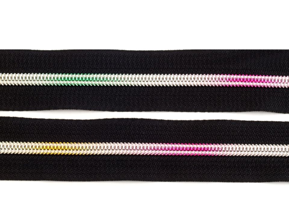 multicolor Reissverschluss 5mm - schwarz