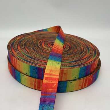 Gurtband 38mm - Electric Rainbow