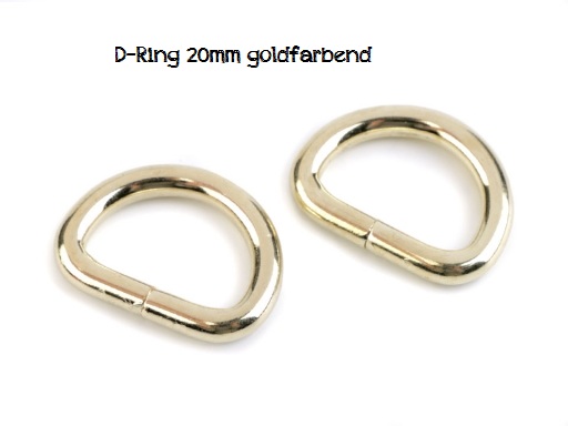 D-Ring - 20mm - gold