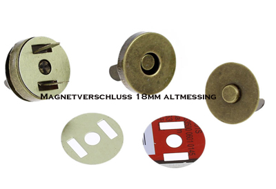 Magnetverschluss 18mm - altmessing