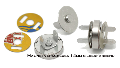 Magnetverschluss 14mm - silber