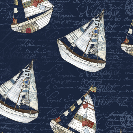 Set Sail - Sailing Boats big - dark blue