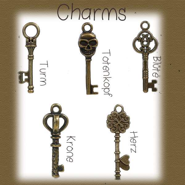 Charms "Schlüssel" altmessing