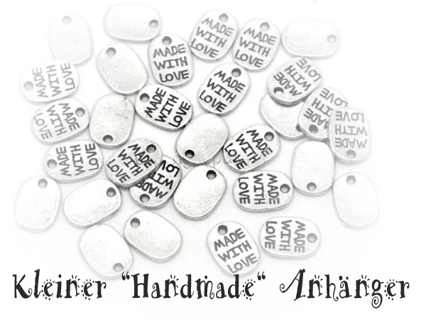 Charms \"Made with Love\" - silberfarbend