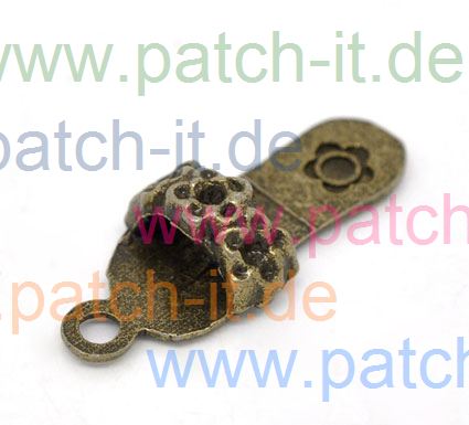 Charms \"Pantoffel\" altmessing