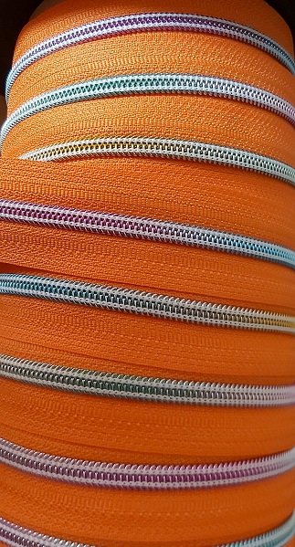 multicolor Reissverschluss 5mm - orange