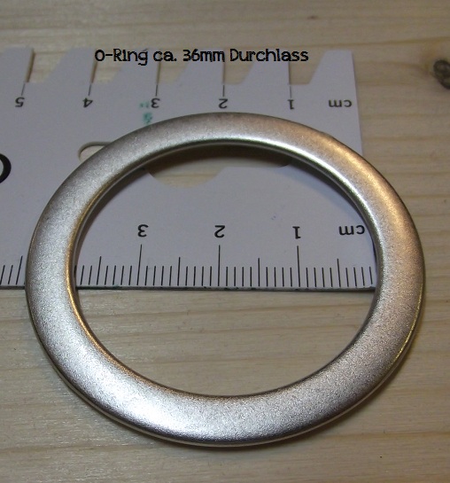 O-Ring - 50mm - silber matt