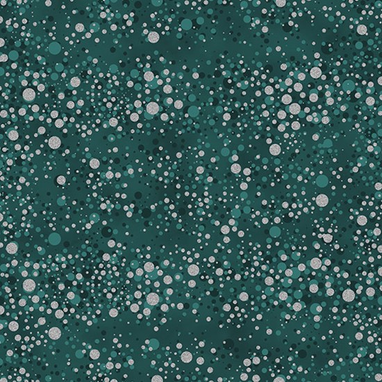 Fly Home for Winter - Dots - teal-silver