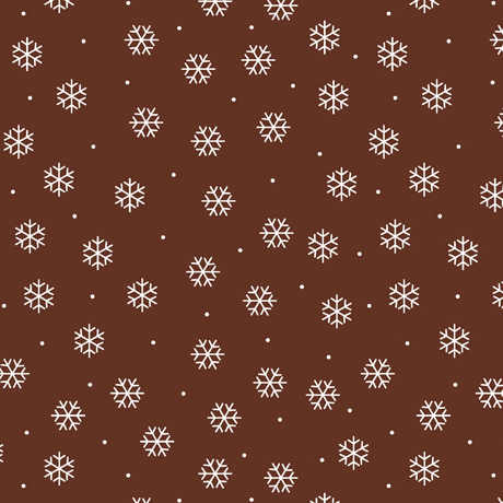 North Woods Neighbors - Snowflakes - brown