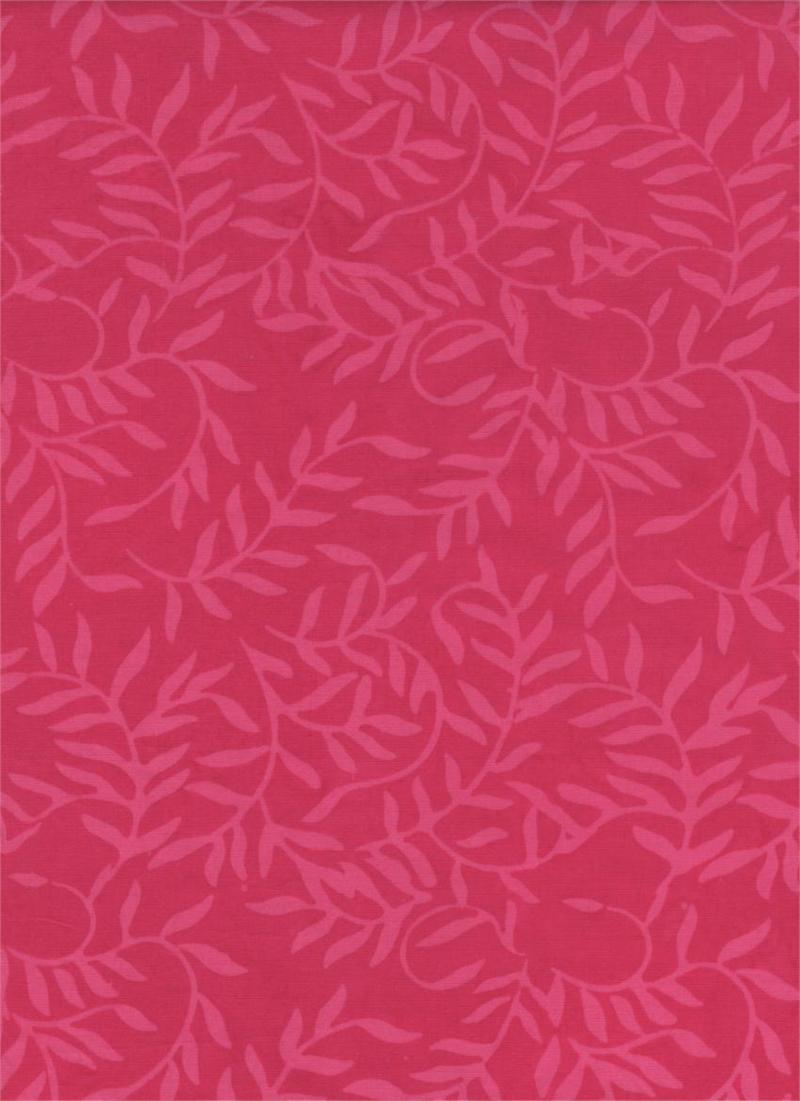 Brasilia Collection - Island Batik - Leaves - pink