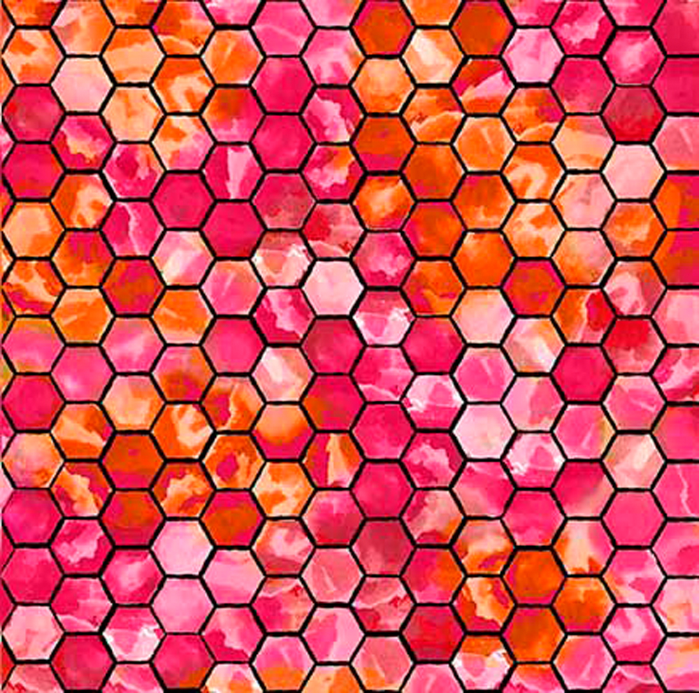 Ellery - Hexagons - pink-red