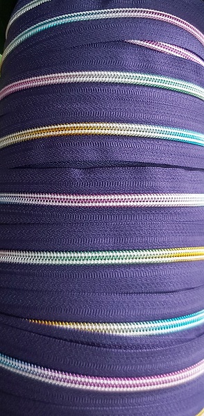 multicolor Reissverschluss 5mm - lila