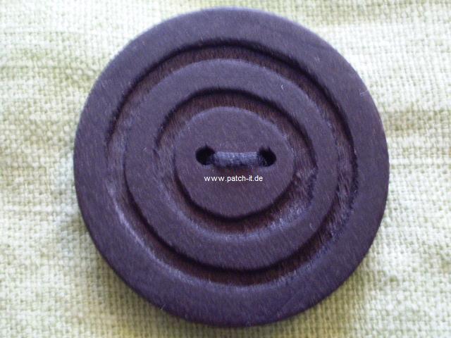 Naturknopf, rund 35mm schwarz
