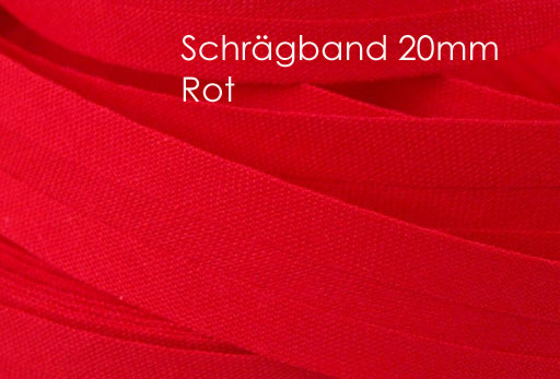 Schrägband 20mm - rot