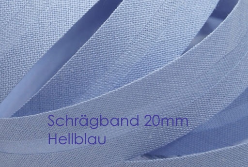 Schrägband 20mm - hellblau