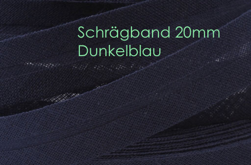 Schrägband 20mm - blau