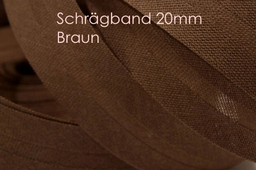 Schrägband 20mm - braun
