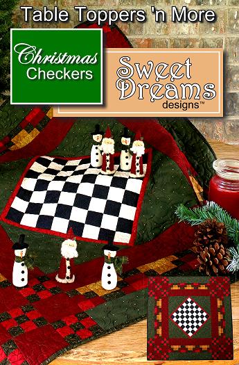 Christmas Checkers Table Topper