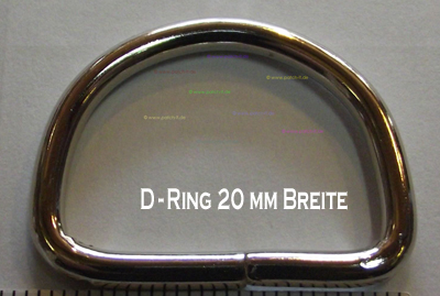 D-Ring - 20mm - silber