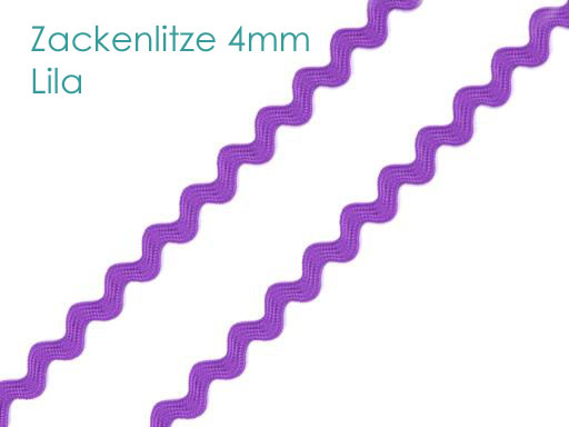 Zackenlitze 4mm - lila