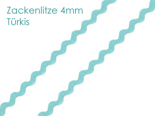 Zackenlitze 4mm - türkis
