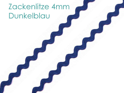 Zackenlitze 4mm - dunkelblau