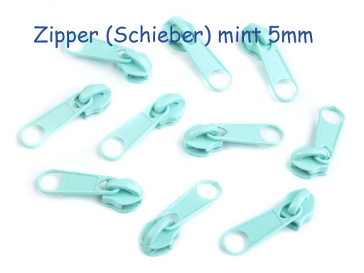 Zipper - 5mm - mint