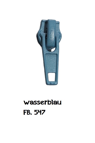 Zipper - 6mm - wasserblau