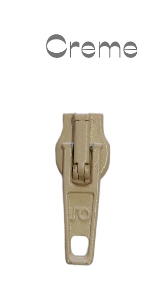 Zipper - 6mm - creme