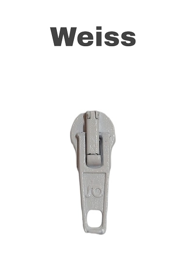 Zipper - 6mm - weiss